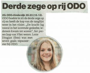 Derde zege op rij ODO